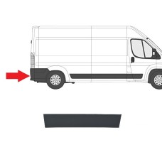 SIDE MOULDING - REAR DOOR - BLACK (RH)