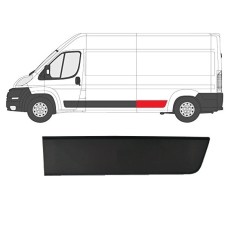 SIDE MOULDING - LWB - IN FRONT OF REAR WHEEL - NO HOLE - BLACK (LH)