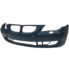 FRONT BUMPER - NOT M SPORT/M5 - W/WASHER + PARK SENSOR HOLES - PRIMED