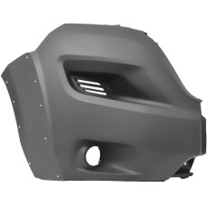 FRONT BUMPER CORNER - W/FLH + ARCH MOULDING HOLES - BLACK (RH)