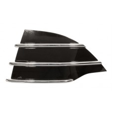 FRONT BUMPER GRILLE SIDE - NO FLH - BLACK + CHROME (LH)