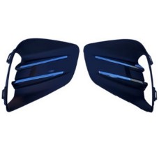 FRONT BUMPER GRILLE SIDE SET - NO FLH - W/CHROME TRIMS (2 PCS)