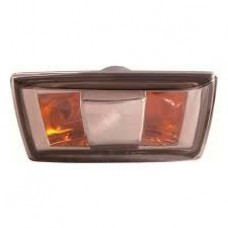 WING REPEATER LAMP - CHROME + AMBER - BLACK EDGE - TRAPEZOID (RH) WING REPEATER LAMP - CHROME + AMBER - BLACK EDGE - TRAPEZOID (RH)