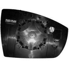 MIRROR GLASS - W/BLIND SPOT INDICATOR - HEATED (LH)