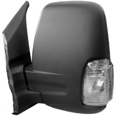 DOOR MIRROR - SHORT ARM - MANUAL - CLEAR INDICATOR - BLACK (LH)