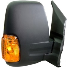 DOOR MIRROR - SHORT ARM - MANUAL - AMBER INDICATOR - BLACK (RH)