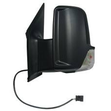 DOOR MIRROR - SHORT ARM/LONG CABLE - ELECTRIC/HEATED/INDICATOR - BLACK (LH)