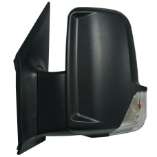 DOOR MIRROR - SHORT ARM/NO CABLE - ELECTRIC/HEATED/INDICATOR - BLACK (LH)