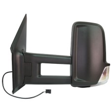 DOOR MIRROR - LONG ARM - ELECTRIC/HEATED/INDICATOR - BLACK (LH)