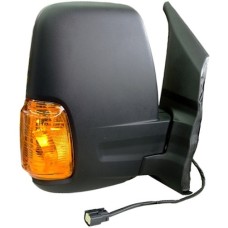 DOOR MIRROR - SHORT ARM - ELEC/HTD - AMBER INDICATOR - BLACK (RH)