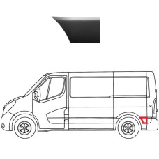SIDE MOULDING - BEHIND REAR WHEEL - VAN: L1/L2 - NO LAMP HOLE (BLACK) (LH) SIDE MOULDING - BEHIND REAR WHEEL - VAN: L1/L2 - NO LAMP HOLE (BLACK) (LH)