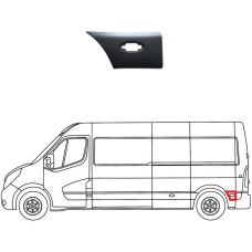 SIDE MOULDING - BEHIND REAR WHEEL - VAN L3 - W/LAMP HOLE (BLACK) (LH) SIDE MOULDING - BEHIND REAR WHEEL - VAN L3 - W/LAMP HOLE (BLACK) (LH)