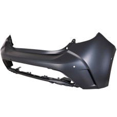 REAR BUMPER - HB - W/PARK SENSOR + ASSIST HOLES - MATT BLACK