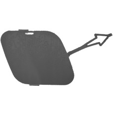 REAR BUMPER TOW HOOK COVER - BLACK