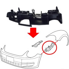 FRONT BRACKET - BUMPER TO LOWER WING - PLASTIC (LH)
