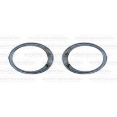 FRONT BUMPER FOG LAMP SURROUND SET - CHROME (2 PIECES)